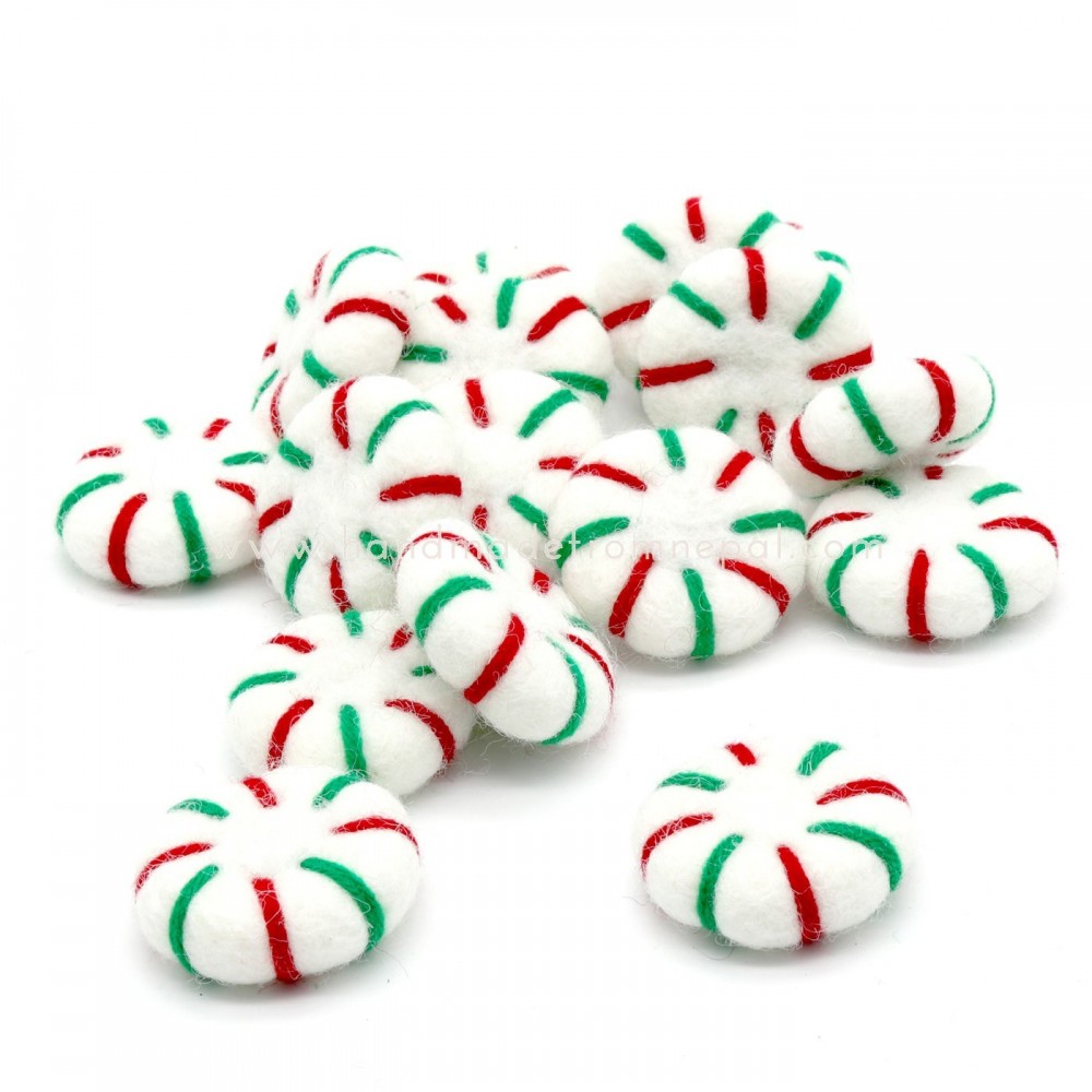 Felt Peppermint Candy Christmas Candy
